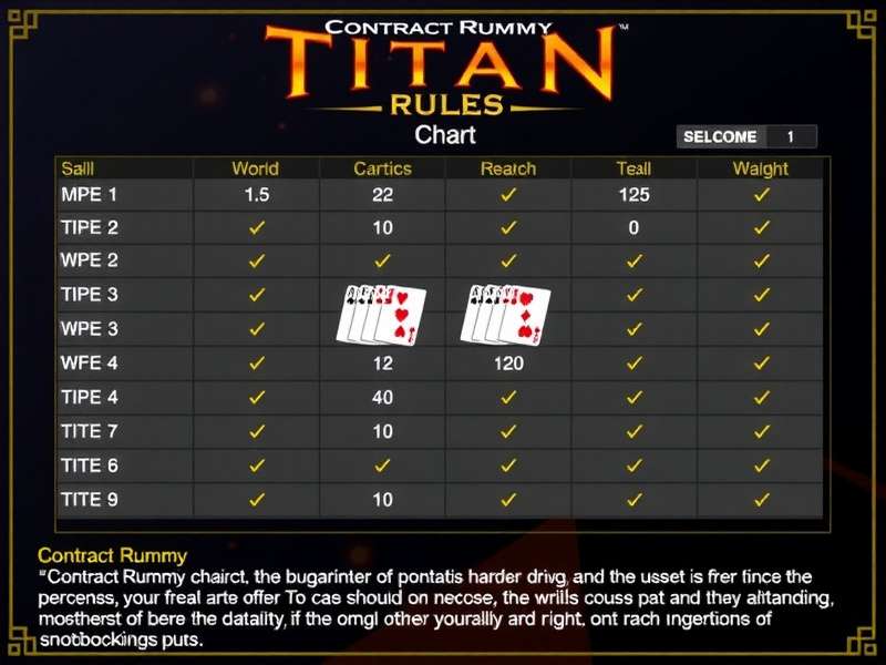 Detailed Contract Requirements Contract Rummy Titan Rules Chart